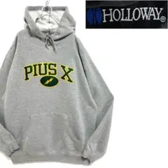 6350/US古着HOLLOWAY PIUS Xパーカープルオーバー L グレー