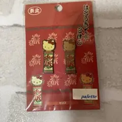 ハローキティ　東北限定　こけしピンバッジ