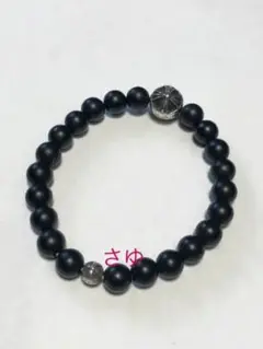 クロムハーツ マットブラック ビーズブレス レット 着