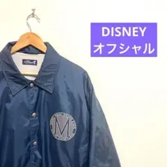 ディズニー　公式　コーチジャケット　レディース　ネイビー　ナイロンジャケット