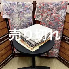 IK-545 女性着物 小紋 7着 おまとめ リメイク お稽古 材料