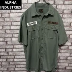 【希少】ALPHA INDUSTRIESミリタリーシャツ Ｍ ユニセックス