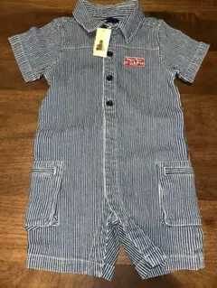 【新品未使用】babyGap ストライプロンパース 80