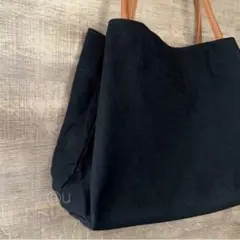ナチュラル ビッグトート レディース 黒 black キャンバスバッグ マチあり