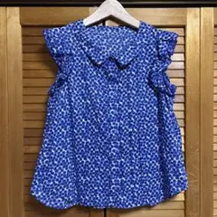 【美品】マッキントッシュフィロソフィー♡リバティ柄フリル襟ブラウス