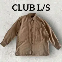 CLUB L/S スエード調長袖シャツ フリース ヴィンテージ (L)ブラウン系
