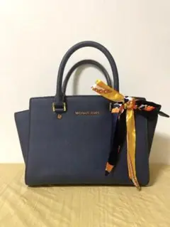Michael Kors マイケルコース MKハンドバッグ美品ネイビー