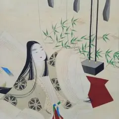 中村大三郎/掛け軸/麗人(真筆)