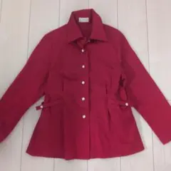 横浜元町 comia コミア 長袖赤ジャケットシャツ 9号M