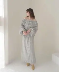 mellowneon　3wayジャガードフラワーワンピース