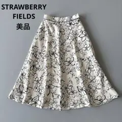 ■美品STRAWBERRY-FIELDS【定価1.9】アリッサフレアスカート花柄