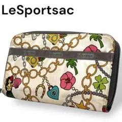【希少】LeSportsac レスポートサック 長財布 ハワイアン柄 ナイロン