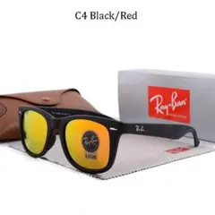 Ray-Ban 2140 ブラック/レッド サングラス男女兼用
