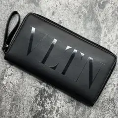 極美品✨ヴァレンティノ VLTN ロゴドン ラウンドファスナー ブラック