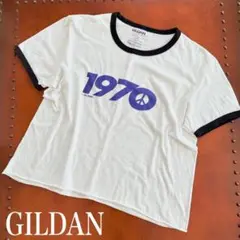 GILDAN リンガー Tシャツ 1970 LOVE PEACE 古着