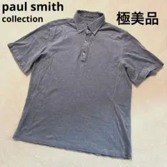 極美品 ポールスミスコレクション ポロシャツ 半袖 ネイビー 鹿の子 XL 春夏