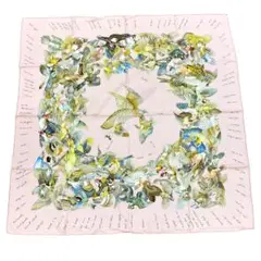 HERMES/エルメス カレ90 侵入者 シルク スカーフ d_056 美品 HERMES カレ90 L'INTRUS 侵入者 鳥柄 スカーフ シルク
