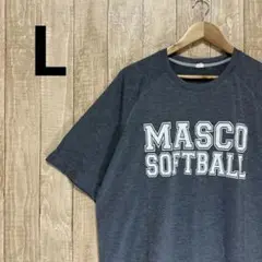 ヴィンテージ　MASCO SOFTBALL グレー　Tシャツ 半袖　夏服　汚れ有