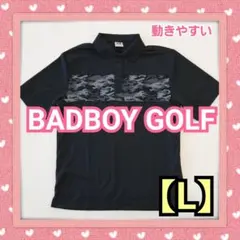【BAD BOY】バッドボーイ ゴルフ ポロシャツ【L】♥️黒 ブラック