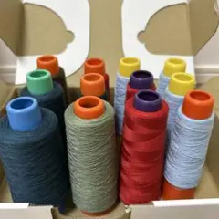 工業用スパンミシン糸 30番 細巻き 色いろいろ12本セット