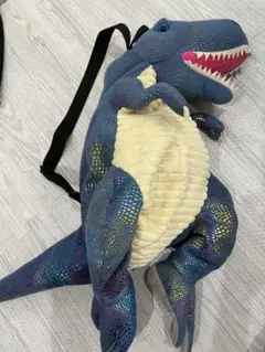 恐竜リュック　青　ラメ