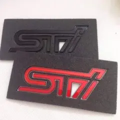 スバル BRZ WRX,インプレッサなど STI エンブレム レッド