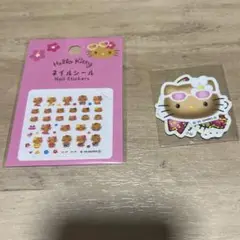 【正規品】　日焼けキティ　スマホ　ステッカー　sweetふろく　ネイルシール付き