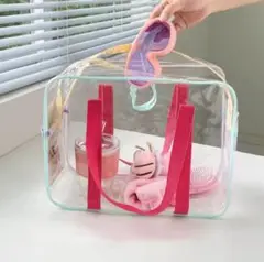 ❣️大人気❣️ プールバック　クリア　トート　ビニールバッグ　防水　推し活　化粧品