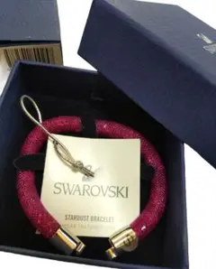 新品 スワロフスキー SWAROVSKI ブレスレット パープルレッド系 S