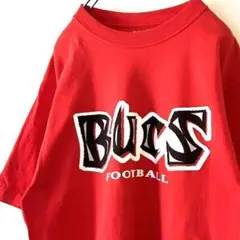 リーボック BUCS フットボール Tシャツ レッド 赤 古着