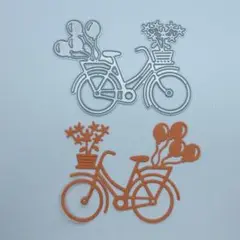 カッティングダイ　スクラップブッキング　自転車　風船【I005】