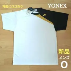 期間限定価格　新品　YONEX　メンズ　O　シャツ　白×紺×ゴールド　背面ロゴ