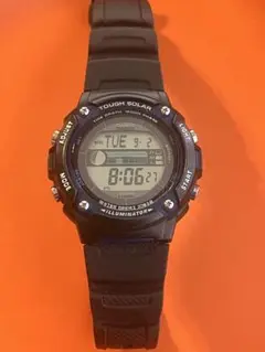 【CASIO】ソーラ充電 デジタル腕時計 3214 W-S210H　タイドグラフ