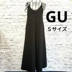 【美品】 GU ブラック サロペット S レディース シンプル