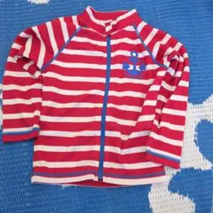 赤と白ストライプ ラッシュガード 95cm