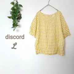 discord ディスコード♡L♡半袖カットソー ギンガムチェック