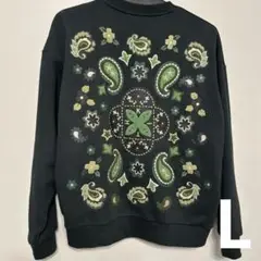 KITH NYC 23AW ペイズリー クルーネック スウェット L キス