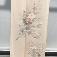 D393 夏着物　訪問着　手描き　牡丹　絽　正絹　未使用極美品