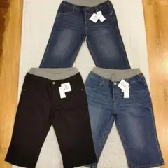 新品　１５０　ゆったり　B　のびるっち　ハーフパンツ　３着セット