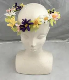フラワーヘッドドレス 花冠 造花タイプ パーティアクセサリー コスプレ