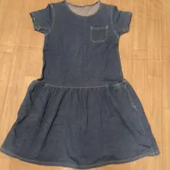 無印良品　デニム 半袖ワンピース ポケット付き