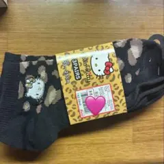 キティ 靴下 Avail ヒョウ柄