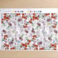 ポーセラーツ　転写紙　シノワズリ　花柄