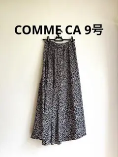 【美品】COMME CA コムサ　スカート　9号　オレンジ花柄