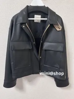新品 NOBLE N.jam フェイクレザーブルゾン