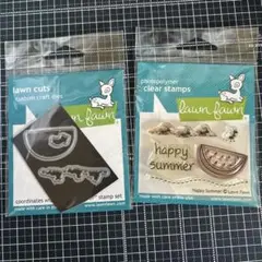 Lawn Fawn Happy Summer クリアスタンプ カッティングダイ