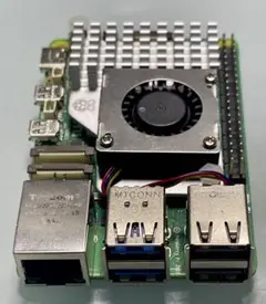 Raspberry Pi 5 4GB 高級アルミ製ヒートシンクファン付き