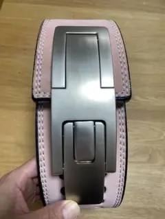 トレーニング・パワーベルト ピンク レザー　未使用