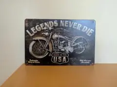 ブリキ看板　アメリカン　ヴィンテージ　バイク　バイク愛　バイク好き　ガレージ