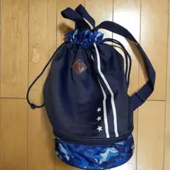 【美品】プールバッグ★男児用(ネイビーブルー×迷彩柄)